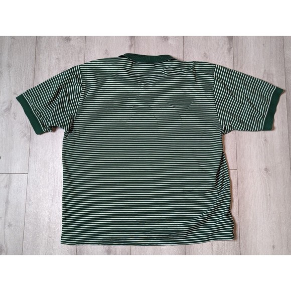 Masters Collection Shirt Green Stripe Short Sleeve 60's Two Ply Polo Mens XL - Picture 6 of 8